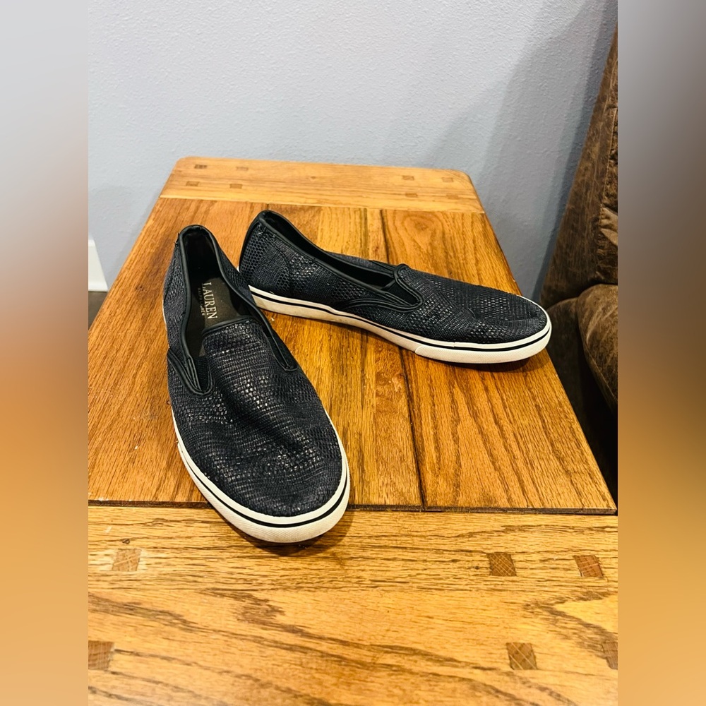 Lauren Ralph Lauren Janis Navy Blue Slip-On Sneakers – Size 9B